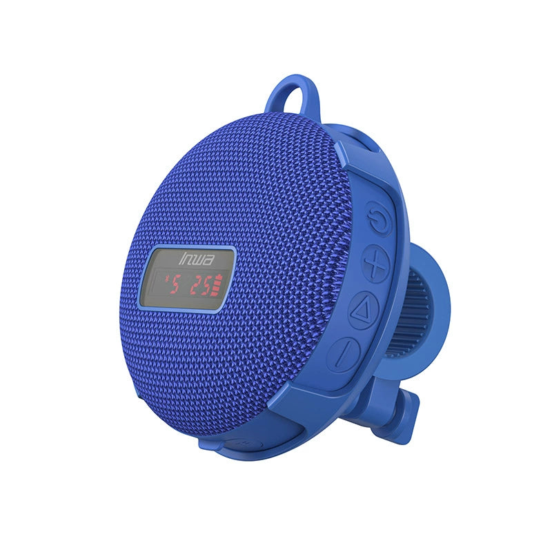 PedalBeats Bike Speaker being splashed with water to show waterproof