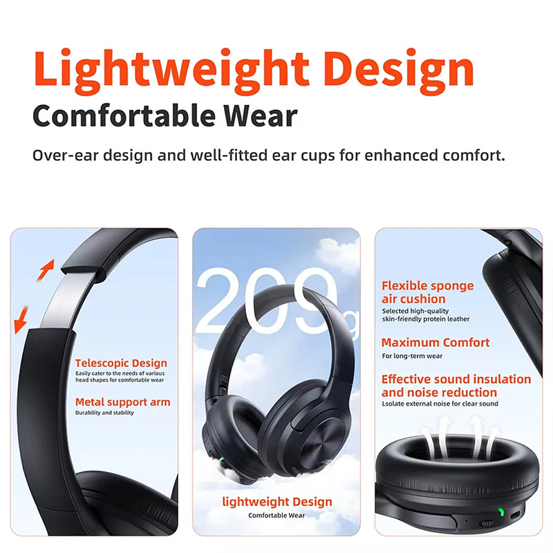 Foldable EchoNova headphones for compact storage