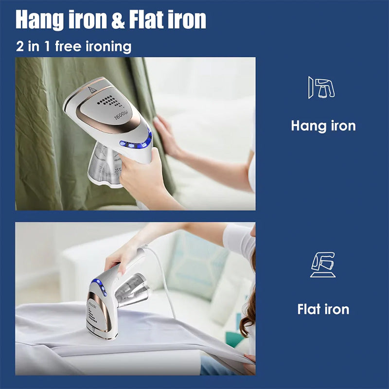 Before and after using SteamVerve clothes steamer