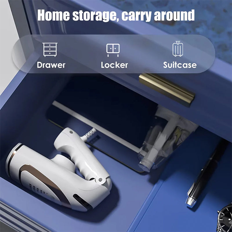 Foldable design of SteamVerve steamer for travel use